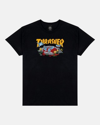 Thrasher Magazine Blood Bath Black T-Shirt