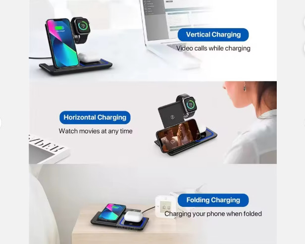 chargeur sans fil multi-appareils – utilisation au quotidien