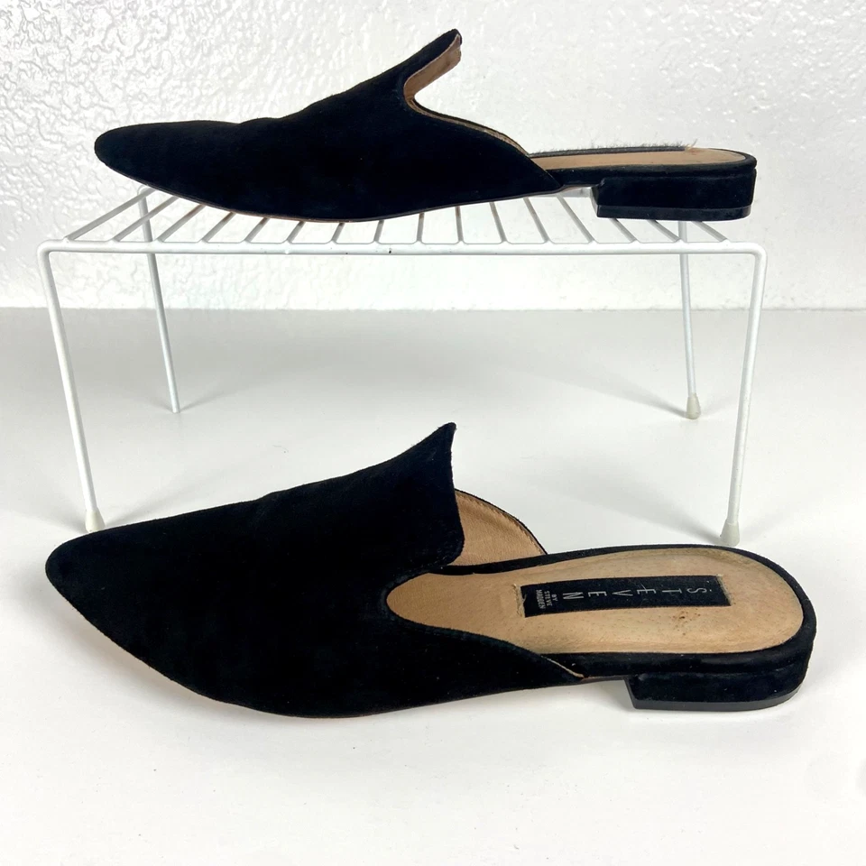 Женские черные замшевые слипоны Steve Madden с заостренным носком изысканные размер 9 М - Изображение 4 из 4
