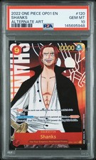 2022 ONE PIECE SHANKS ALTERNATE ART OP01-ROMANCE DAWN #120 PSA 10