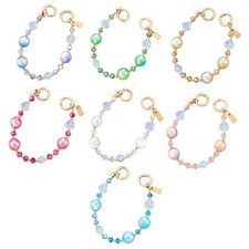 Mobile Phone Charm Heart Shaped Beads Strap Cord Chain Girl Key Holder Gift