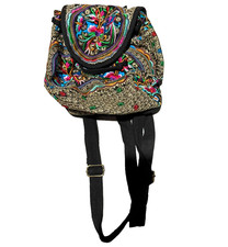 Stitched Tapestry Pattern Backpack