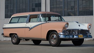 PRE-ORDER! Esval 1956 Ford Parklane Station Wagon Pink White