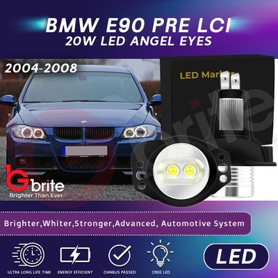 BMW 3er E90 E91 Pre LCI LED Angel Eyes Markierungsringe weiß Halo 04-08 A17
