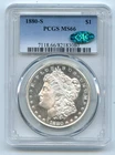 1880-S $1 Morgan Silver Dollar PCGS CAC Green Bean - GC290-GCV-MD