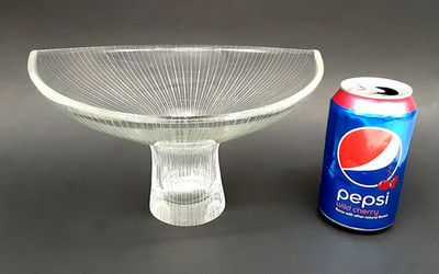 Mid Century c. 1956 TAPIO WIRKKALA IITTALA Art Glass # 3523 Line Cut Vase MCM