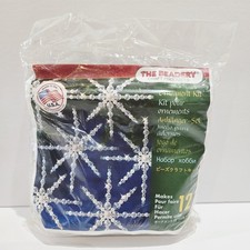 The Beadery Holiday Beaded Ornament Kit 7406 Snowflakes Makes 12