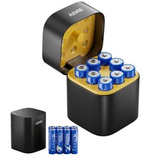 Rechargeable AA Lithium Batteries 8 Packs with Fast Charger,1.5V 3600mWh High...