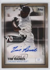 2021 Topps 70 Years of Baseball Gold 18/25 Tim Raines #70YA-TR Auto HOF 0l2