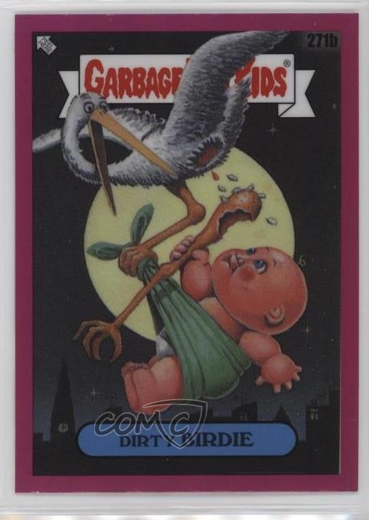 2024 Topps Garbage Pail Kids Chrome Magenta Refractor #271b Dirty Birdie front