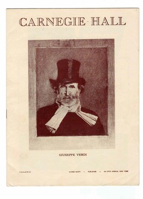 1950 BENEFIT CONCERT for GIUSEPPE VERDI HOME for AGED MUSICIANS - TOSCANINI