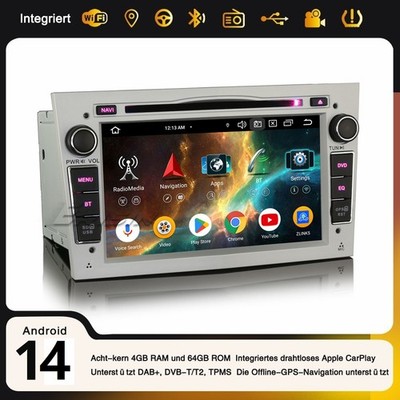 Android 14 DAB+ Opel Zafira Corsa C/D Astra H Meriva Vectra Combo Autoradio 64GB