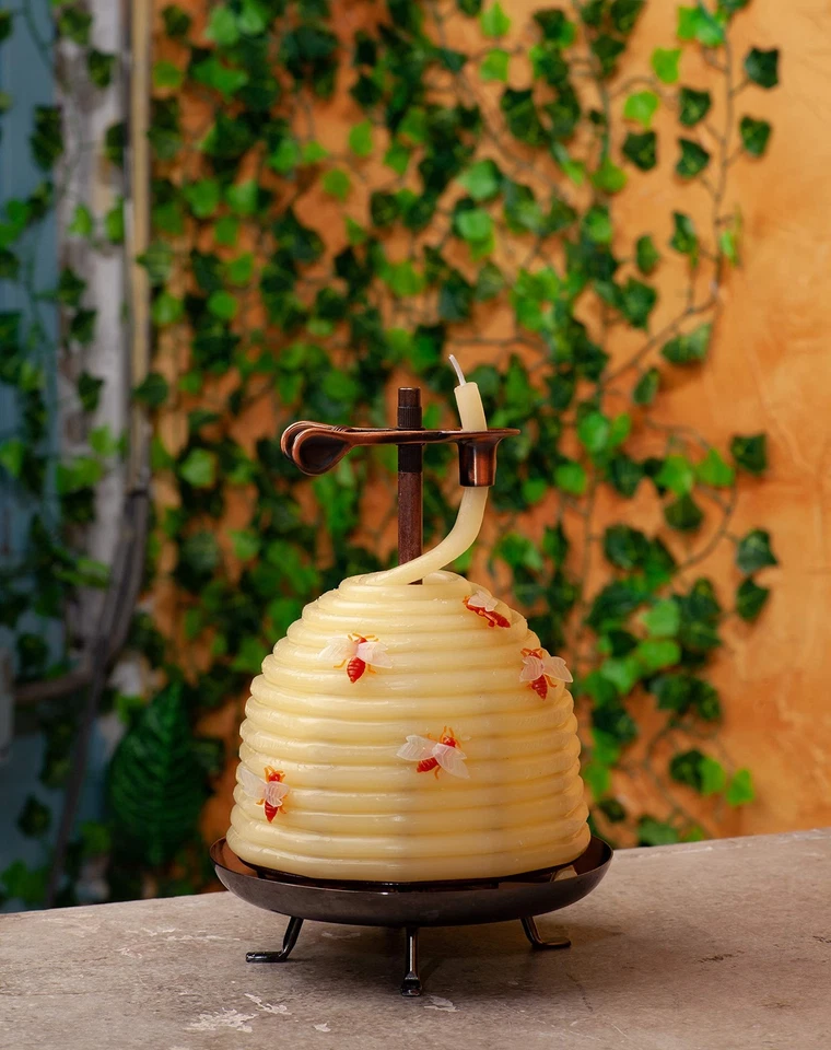 70-Hour Beehive Candle, Eco-friendly Natural Beeswax with Cotton Wick - Image 3 of 4