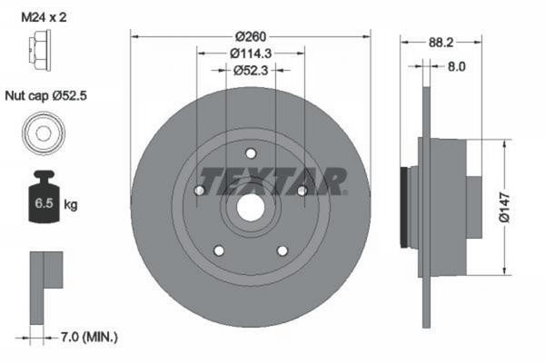Bremsscheibe Hinterachse FüR Renault Clio IV Grand ScÉNic III Megane SchräGheck-image