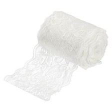 3 Inch Wide 10 Yard Lace Ribbon Floral Pattern White Lace Trim Ribbon