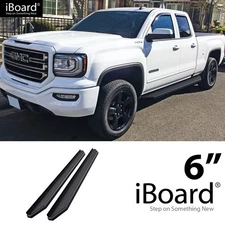 APS Wheel-to-Wheel Step Black 6" Fit Silverado Sierra Double Cab 5.5ft Bed 07-18