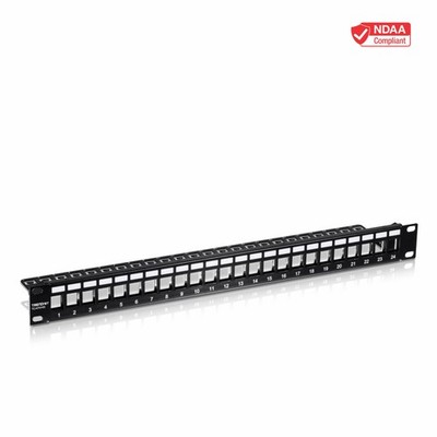 TRENDnet TC-KP24S, 24-Port Blank Keystone Shielded 1U Patch Panel