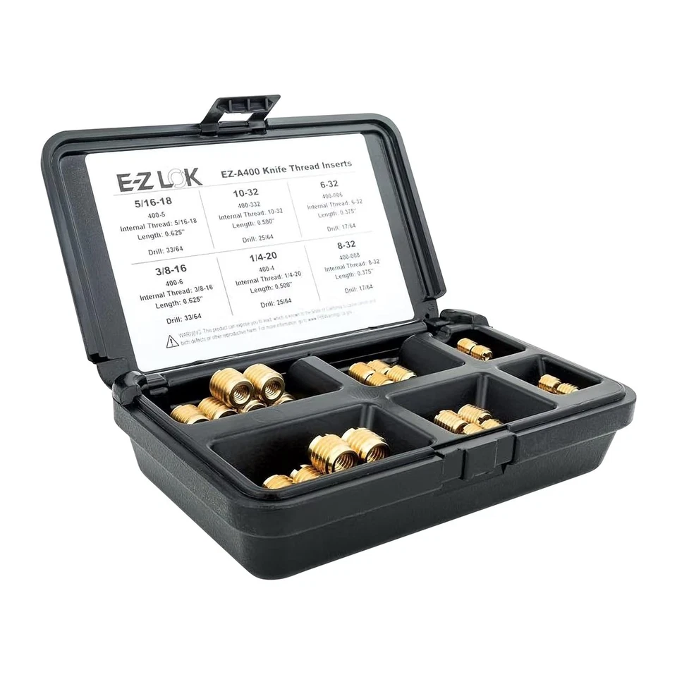 Brass Thread Inserts for Hardwood - 6-32 to 3/8-16 - Image 3 of 4