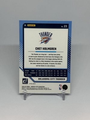 2024-25 Donruss Optic Basketball Purple Holo PRIZM Chet Holmgren
