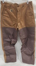 VTG Canvas Khaki PANTS SCOVILL snap Field Tan duck Hunting DOG patch 36