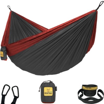 Wise Owl Outfitters Outdoor Hängematte - Inkl. Aufhängung u. Karabiner - NEU 