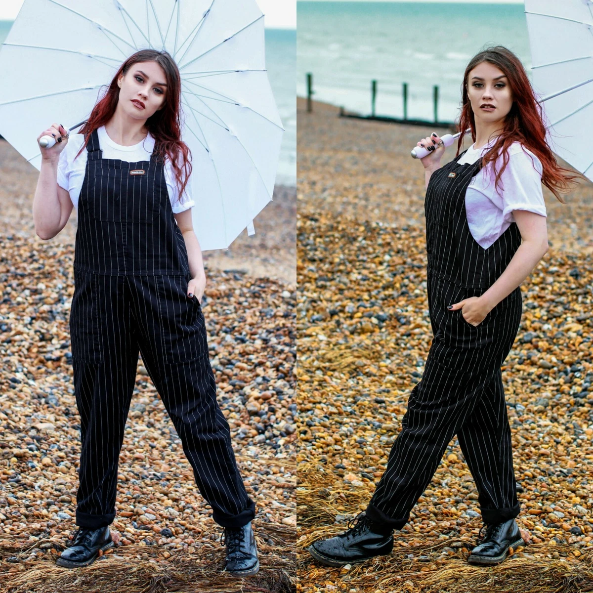cotton black dungarees