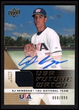 2009 Upper Deck Signature Stars USA Future Watch Jersey AUTO #40 AJ Vanegas/899