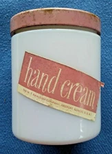 RAWLEIGH'S Hand Cream in Milk Bottle Glass Jar, 4.75oz