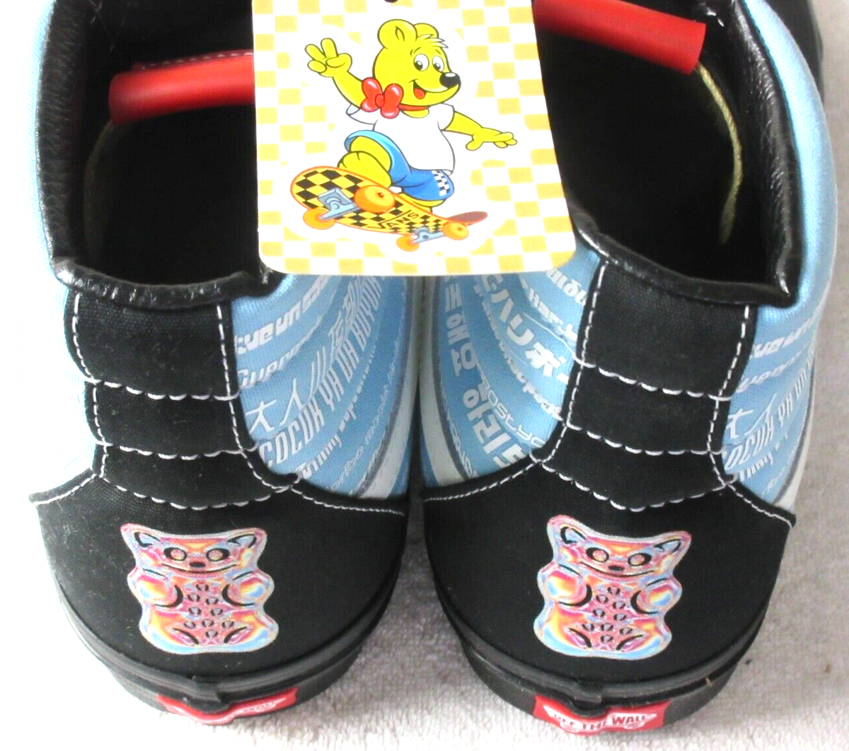 国内配送 VANS x HARIBO SK8-HI BLACK /MULTI Vans x Haribo Men's Sk8-Hi Black Blue Multi Striped Canvas