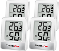 Thermopro TP49 Mini Thermo Hygrometer Thermometer Digital Luftfeuchtigkeit 4 St.