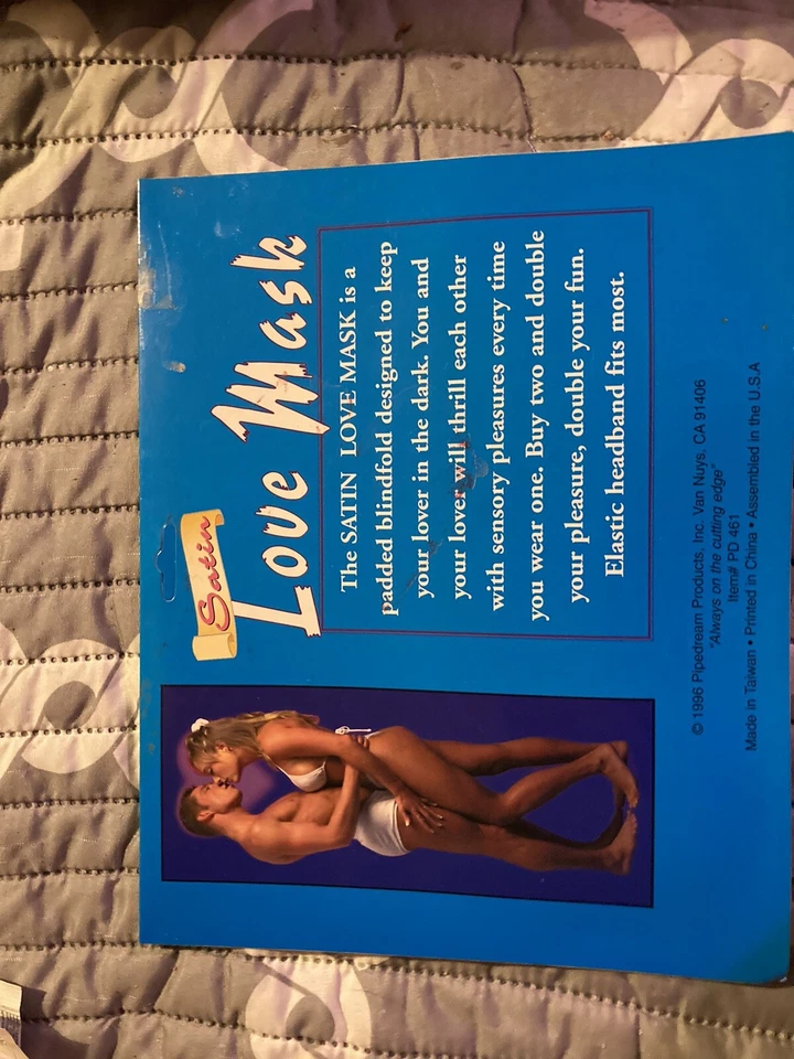 Satin Love Eye Mask New in Package - Image 2 of 4