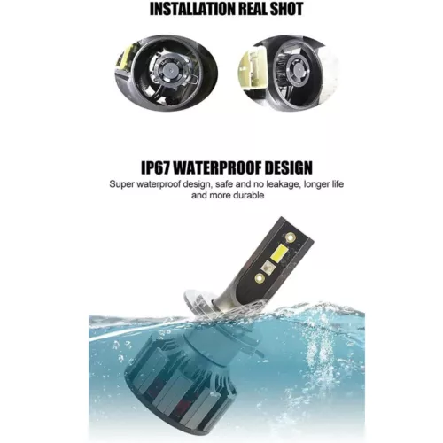 2Pcs 9005 9006 LED RGB Phone Control Multicolor+W DRL Headlight High Beam Bulbs - Picture 6 of 10