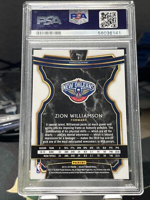 2019 Panini Select Zion Williamson RC #1 PSA 10 | eBay