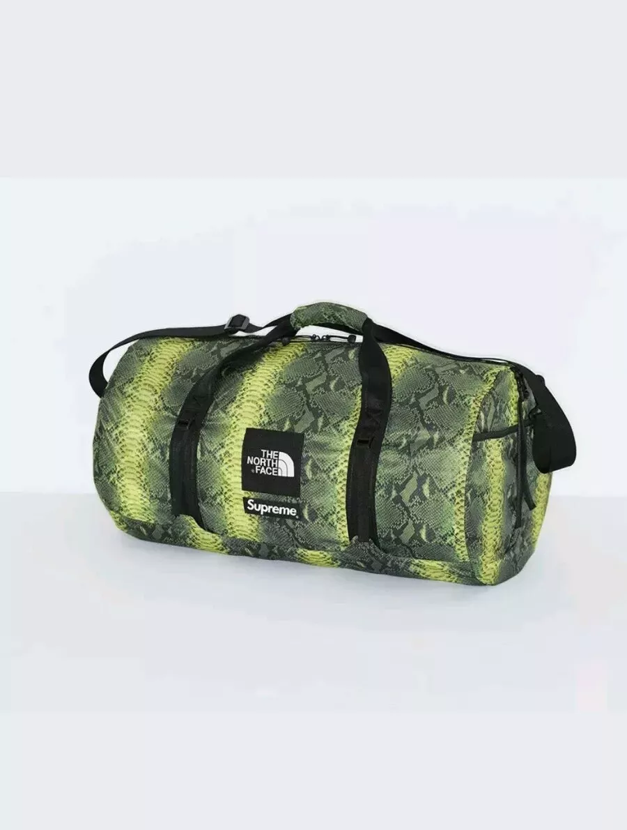 Supreme The North Face Snake Skin Duffle Bag Green Packable