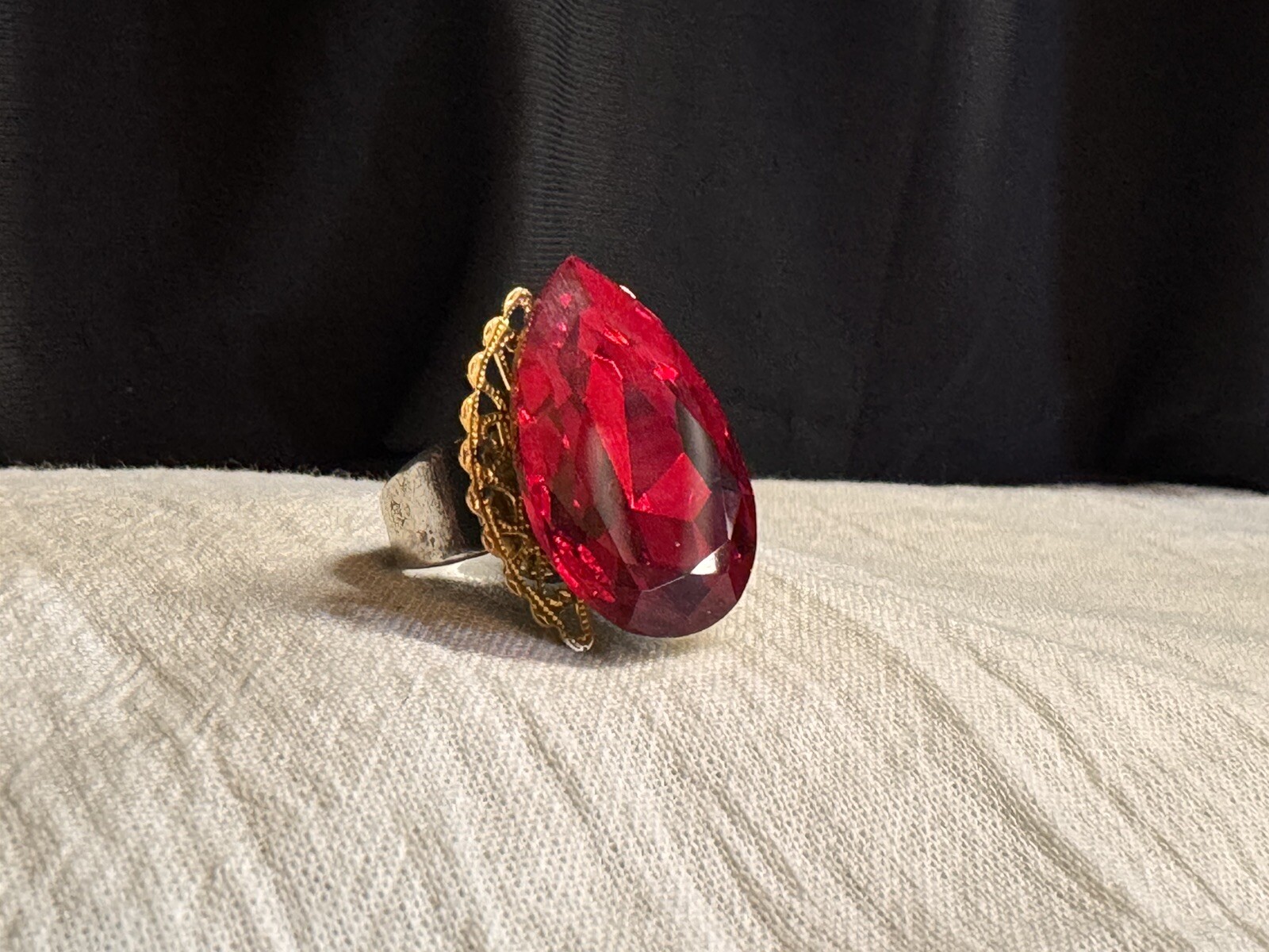 Statement Cocktail Ring Custom Design Brilliant R… - image 1