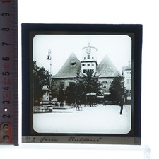 Fotoplatte Um 1920-1930 Glas Positiv Dia 8,5cm ▢ Jena - Rathaus, Bismarckbrunnen