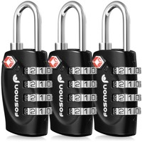 Tsa Approved Luggage Locks Fosmon (3 Pack) 4 Digit Combination Padlock Codes ... on sale Tsa Approved Luggage Locks Fosmon (3 Pack) 4 Digit Combination Padlock Codes ... on sale