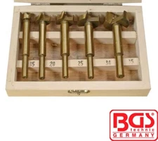 Kraftmann 5 Piece Forstner Bit Set 15-35mm Titanium Coated 2025