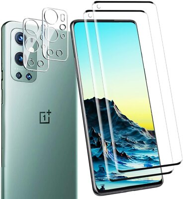 2+2 Pack for Oneplus 9 Pro Screen Protector Include 2 Pack Tempered Glass Camera