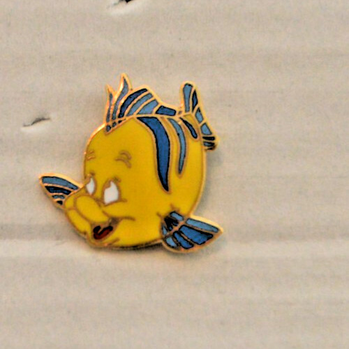 Disney Flounder Souvenir Lapel Hat Pin from Little Mermaid