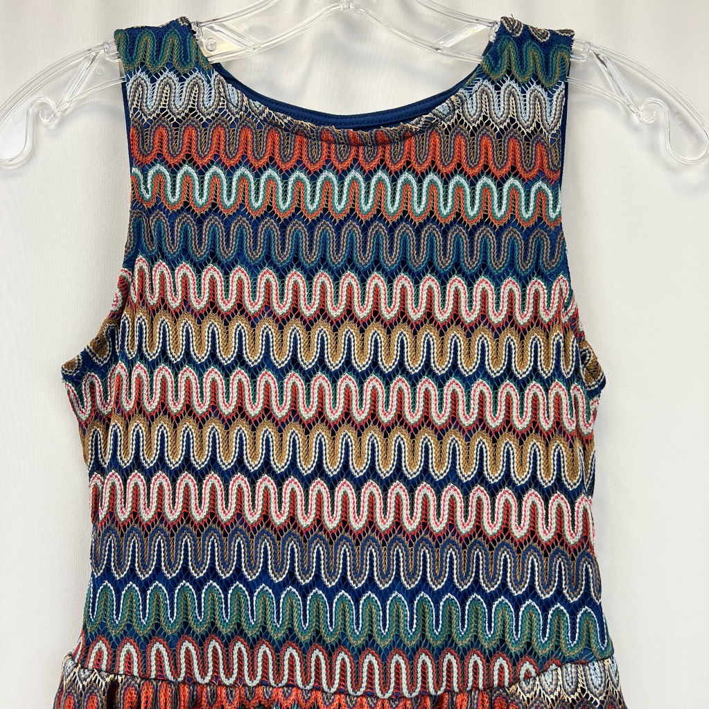 Xhilaration Womens Fit & Flare Dress Multicolor Embroidered Cut Out Boho XS  New | eBay