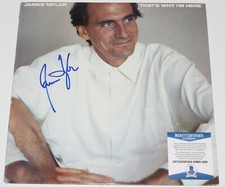 JAMES TAYLOR SIGNED THAT'S WHY I'M HERE ALBUM VINYL RECORD LP BECKETT BAS COA