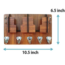 Key Holder for Home | Wooden Key Stand for Wall 