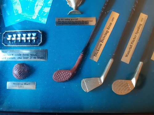 Vintage History Of Golf Shadow Box Wooden Frame Hanging Display - Unique Gift - Picture 4 of 8