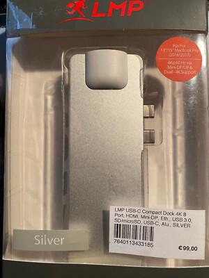 LMP 17113 USB-C Compact Dock 4K 8-Port Silber - NEU - OVP - für MacBook