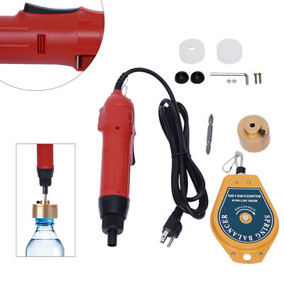 Neu Elektrische Handheld Flasche Schraubverschluss Capping Verschlie?er Rot 220V