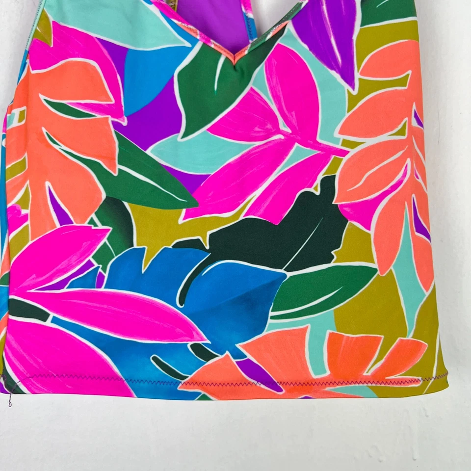 NWT Hurley Mas Isla Racerback Tankini Top Swim Top Tropical Size Small S $65 NEW - Image 3 of 4