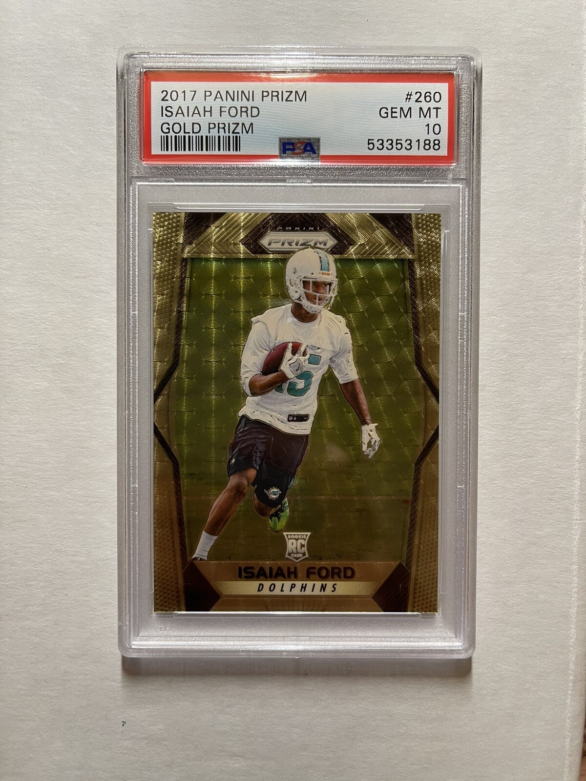 Isaiah Ford Panini Prizm #260 Gold Vinyl