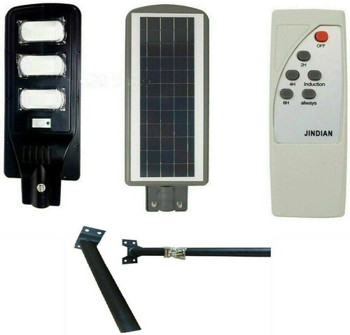LAMPIONE STRADALE LED 90W CON PANNELLO SOLARE TELECOMANDO STAFFA 50CM - Foto 3 di 3