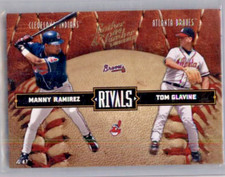2004 Donruss Leather & Lumber Rivals Manny Ramirez Tom Glavine 1258/2499 #LLR-22
